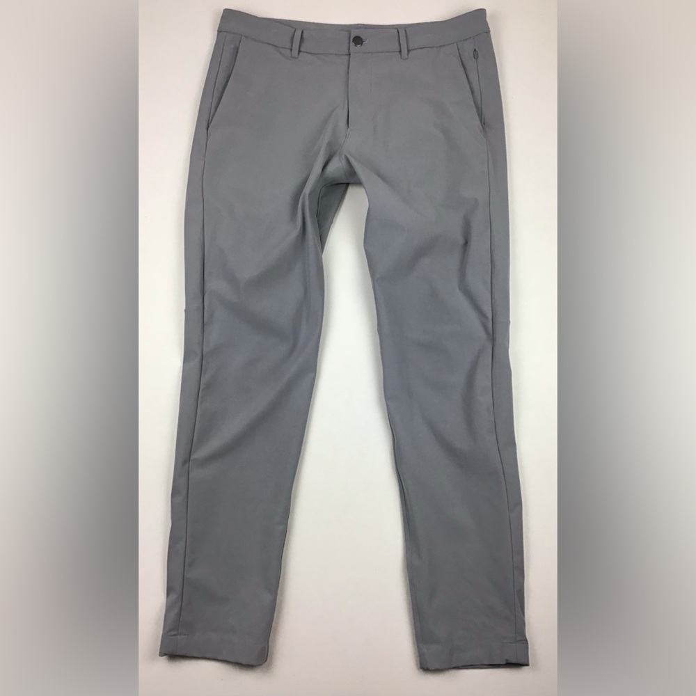 lululemon commission pants slim fit men’s 34 light gray